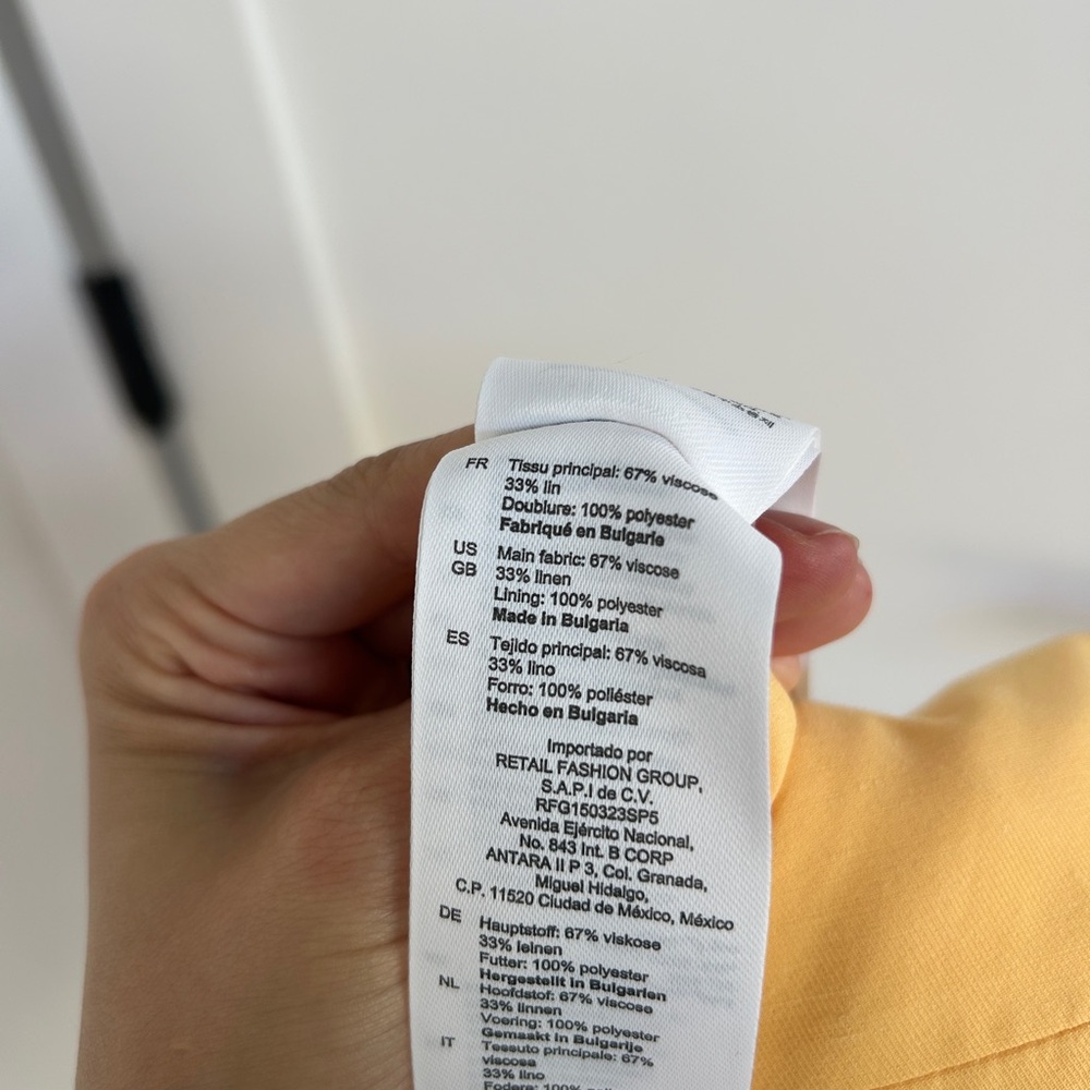 Sandro Butter Yellow Buttoned Mini Dress - Picture 6 of 7